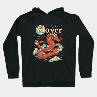 Retro Asian Red Dragon Hoodie